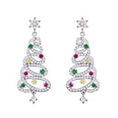 Christmas Tree Rhinestone Earrings
