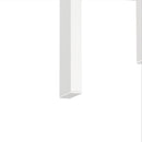Set Of 2, Modern Tempered Glass Tea Table Coffee Table End Table, Square Table For Living Room, Transparent White