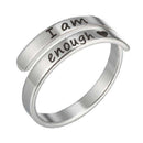Retro Stainless Steel English Double Ring