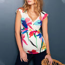 Printed Maternity Dress with Deep V Neck for Nursing