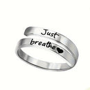 Silver Spiral Heart Ring